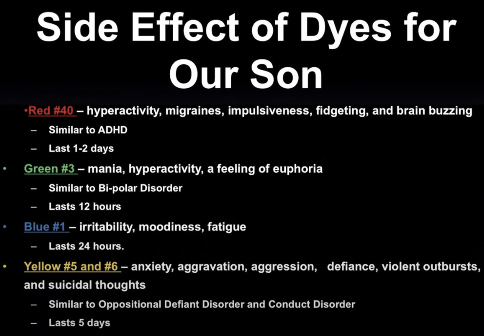 Red dye 40, the most widely used artificial dye here in America. Even the  US department of health and human services notes that this…